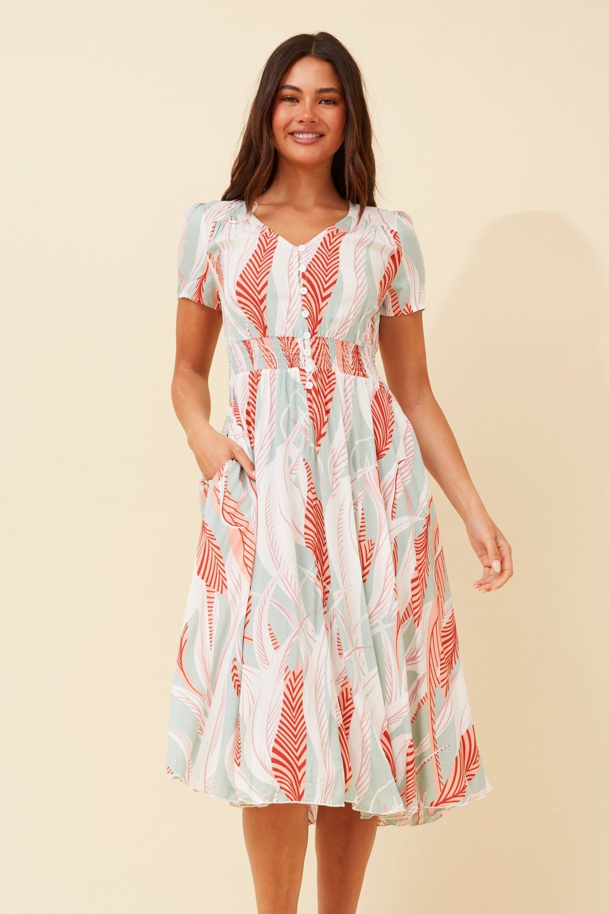 Women's short sleeved maxi midi boho dress
